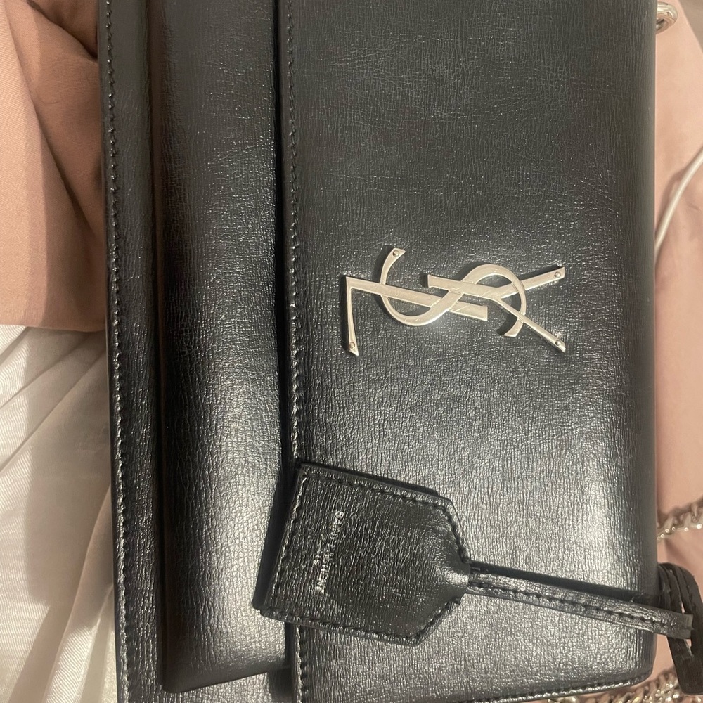 Authentic- Medium Silver Ysl Sunset - image 4